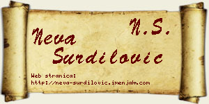 Neva Šurdilović vizit kartica